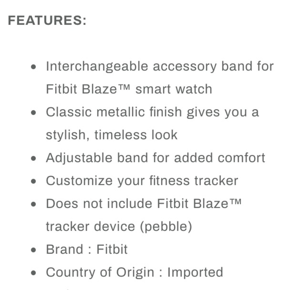 Fitbit Blaze Metal Accessory Band - Picture 4 of 4